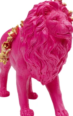 Online KARE Design Figurka dekoracyjna Flower Lion różowa 19cm - KARE
