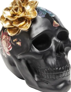 Outlet KARE Design Figurka dekoracyjna Flower Skull 24x22 cm - KARE