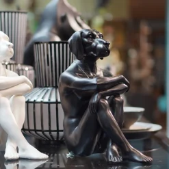 Outlet KARE Design Figurka dekoracyjna Gangster Dog 26x33 cm czarna - KARE