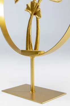 Outlet KARE Design Figurka dekoracyjna Ginkgo in the Circle 25x34 cm złota - KARE