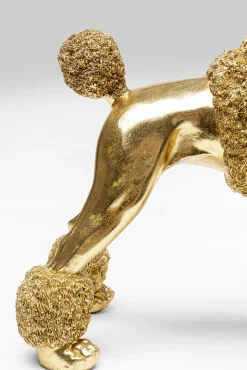 Fashion KARE Design Figurka dekoracyjna glamour złota pies pudel 32x34 cm - KARE