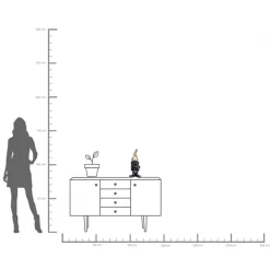 Hot KARE Design Figurka dekoracyjna Gnome Standing 15x46 cm czarno-złota - KARE