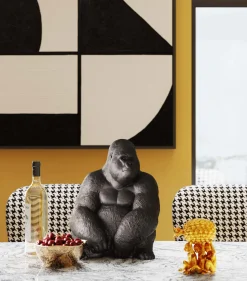 Sale KARE Design Figurka dekoracyjna Gorilla 30x39 cm czarna - KARE
