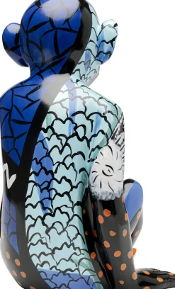 Sale KARE Design Figurka dekoracyjna Graffiti Monkey niebieska 39cm - KARE