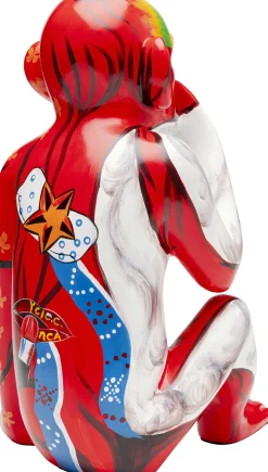 New KARE Design Figurka dekoracyjna Graffiti Monkey czerwona 39cm - KARE