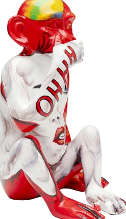 New KARE Design Figurka dekoracyjna Graffiti Monkey czerwona 39cm - KARE