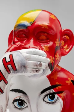 New KARE Design Figurka dekoracyjna Graffiti Monkey czerwona 39cm - KARE