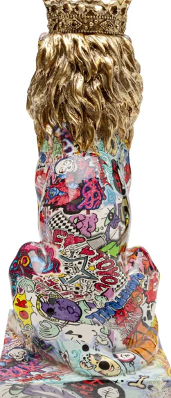 Fashion KARE Design Figurka dekoracyjna Graffiti King Lion 29cm - KARE