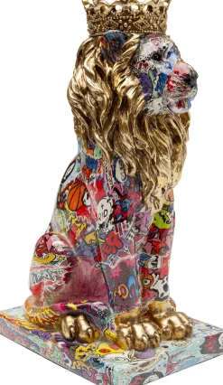 Fashion KARE Design Figurka dekoracyjna Graffiti King Lion 29cm - KARE