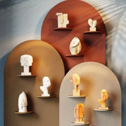 Hot KARE Design Figurka dekoracyjna Half a Face 14x30 cm brązowa - KARE