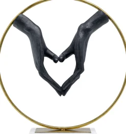 Best KARE Design Figurka dekoracyjna Heart Hand 60x62 cm czarno-złota - KARE