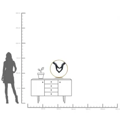 Best KARE Design Figurka dekoracyjna Heart Hand 60x62 cm czarno-złota - KARE