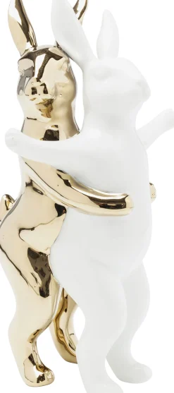 Online KARE Design Figurka dekoracyjna Hugging Rabbits 15x25 cm biało-złota - KARE