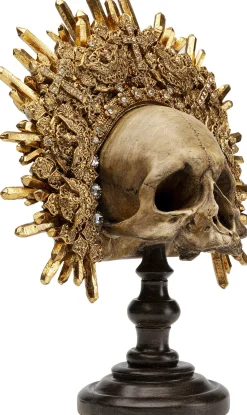 Discount KARE Design Figurka dekoracyjna King Skull 34x42 cm - KARE