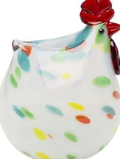 Discount KARE Design Figurka dekoracyjna kolorowa szklana kurka 15x18 cm - KARE