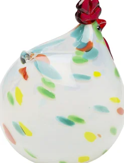 Discount KARE Design Figurka dekoracyjna kolorowa szklana kurka 15x18 cm - KARE