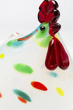 Discount KARE Design Figurka dekoracyjna kolorowa szklana kurka 15x18 cm - KARE