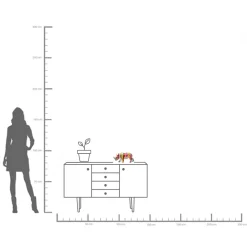 Fashion KARE Design Figurka dekoracyjna kolorowa ręcznie malowana nosorożec 34x18 cm - KARE