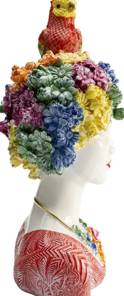 Online KARE Design Figurka dekoracyjna kolorowa dziewczyna i kwiaty 29x50 cm - KARE