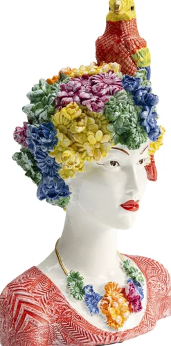 Online KARE Design Figurka dekoracyjna kolorowa dziewczyna i kwiaty 29x50 cm - KARE