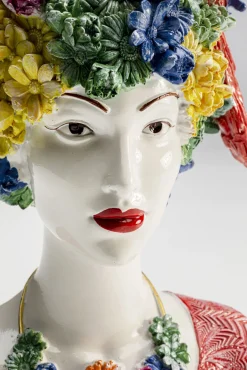 Online KARE Design Figurka dekoracyjna kolorowa dziewczyna i kwiaty 29x50 cm - KARE