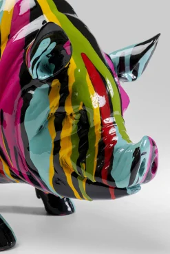 Hot KARE Design Figurka dekoracyjna kolorowa świnia 43x22 cm - KARE