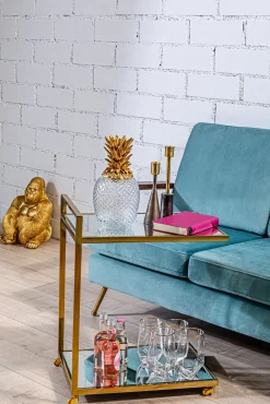 New KARE Design Figurka dekoracyjna Monkey Gorilla Side 30x39 cm złota - KARE