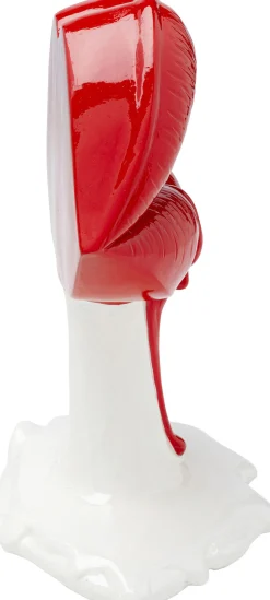 Discount KARE Design Figurka dekoracyjna nowoczesna usta czerwono-biała 21x26 cm - KARE