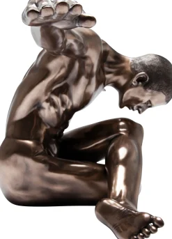 Outlet KARE Design Figurka dekoracyjna Nude Man Bow 137x40 cm brązowa - KARE