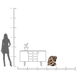 Sale KARE Design Figurka dekoracyjna Nude Man Hug 35x54 cm brązowa - KARE