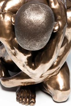 Sale KARE Design Figurka dekoracyjna Nude Man Hug 35x54 cm brązowa - KARE