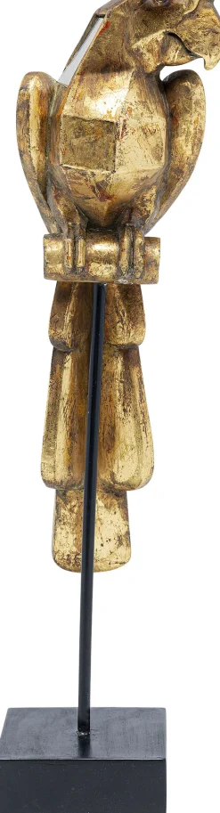 Discount KARE Design Figurka dekoracyjna Parrot 53 cm złota postarzana - lustrzana - KARE