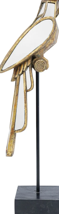 Discount KARE Design Figurka dekoracyjna Parrot 53 cm złota postarzana - lustrzana - KARE
