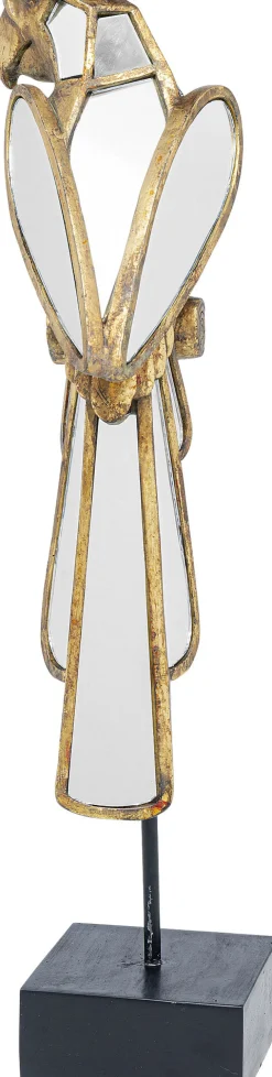 Discount KARE Design Figurka dekoracyjna Parrot 53 cm złota postarzana - lustrzana - KARE