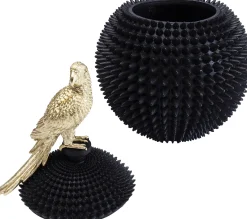 Online KARE Design Figurka dekoracyjna Parrot Ø26x40 cm czarno-złota - KARE