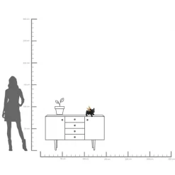 Discount KARE Design Figurka dekoracyjna piesek czarny anioł złote skrzydła 28x25 cm - KARE