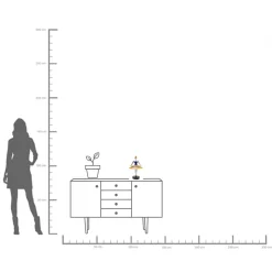 Discount KARE Design Figurka dekoracyjna primabalerina kolorowa paski Ø22x35 cm - KARE