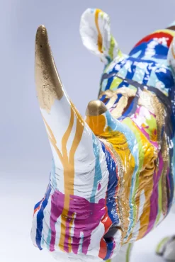 Hot KARE Design Figurka dekoracyjna Rhino 55x26 cm kolorowa - KARE