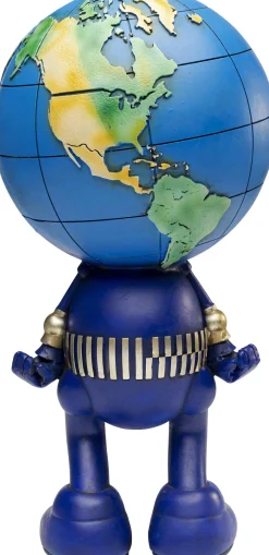 Fashion KARE Design Figurka dekoracyjna robot niebieski ręcznie malowany 50 cm - KARE