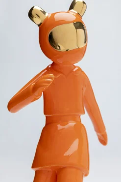 Sale KARE Design Figurka dekoracyjna skater astronauta pomarańczowa 17x33 cm  - KARE