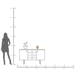 Outlet KARE Design Figurka dekoracyjna żółta motyw twarzy 15x19 cm - KARE