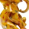 Outlet KARE Design Figurka dekoracyjna żółta ze wzorami słonik 20x18 cm - KARE