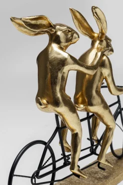 Clearance KARE Design Figurka dekoracyjna Tandem Rabbits 43x34 cm czarno-złota - KARE