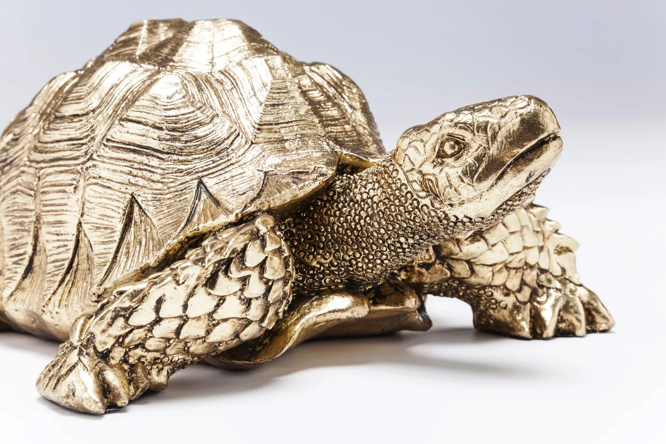 Fashion KARE Design Figurka dekoracyjna Turtle 26x20 cm złota - KARE