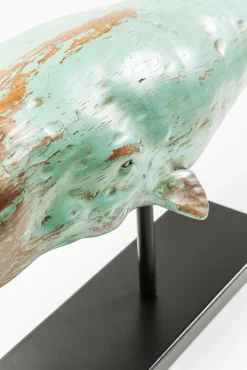 Fashion KARE Design Figurka dekoracyjna Whale Base 77x39 cm zielona - KARE