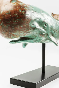 Fashion KARE Design Figurka dekoracyjna Whale Base 77x39 cm zielona - KARE