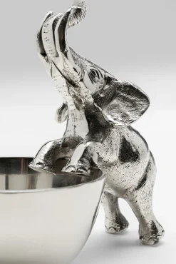 Outlet KARE Design Figurka dekoracyjna z miseczką słonik srebrny 20x20 cm - KARE