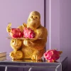 Discount KARE Design Figurka dekoracyjna z tacą Gorilla Butler 29x37 cm złota - KARE