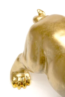 Discount KARE Design Figurka dekoracyjna ze schowkiem złota motyw zwierzęcy pies 37x23 cm - KARE