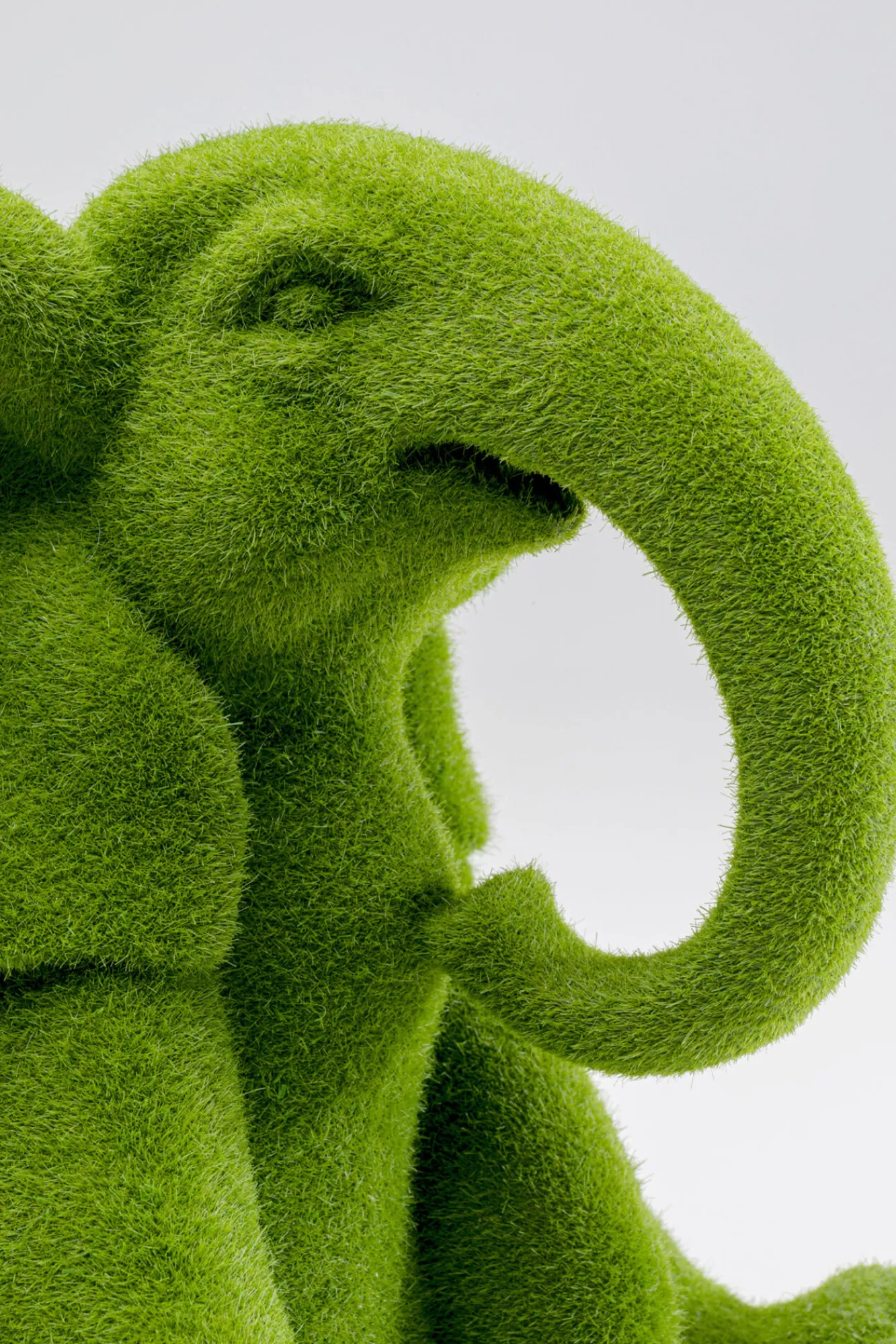 Outlet KARE Design Figurka dekoracyjna zielona tkanina słonik 20x18 cm - KARE